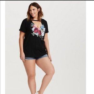 Torrid Spring Floral Choker Tee 3X